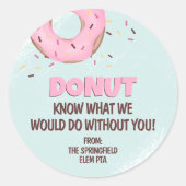 Sticker Rond Ne Sais Pas Ce Que Je Ferais Sans Toi. (Devant)