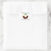 Sticker Rond ne sais pas combien vous allez me manquer ce noël (Sac)