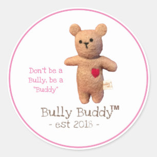 Sticker Rond Ne sois pas un putain petit pote rose