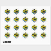 STICKER ROND NE SOUTENEZ PAS LE CHARBON ? (Feuille)