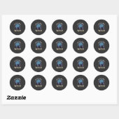 Sticker Rond Ne Soyez Sorcière De Base Pot De Halloween Chats N (Feuille)