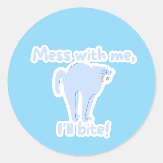 Sticker Rond Ne testez pas mes lois - (Devant)