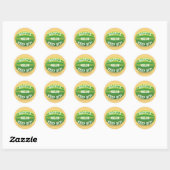 Sticker Rond Ne touche pas à mon Melon (Feuille)
