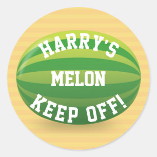 Sticker Rond Ne touche pas à mon Melon