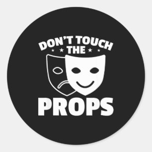Sticker Rond Ne touchez pas aux accessoires Équipe de scène tec