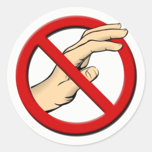 Sticker Rond Ne Touchez pas l'autocollant rond