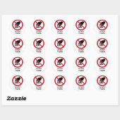Sticker Rond Ne Touchez pas, Panneau d'interdiction (Feuille)