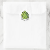 Sticker Rond Ne tue pas ma vibe ! Cute Vegetable Cartoon (Sac)