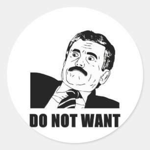Sticker Rond Ne Veux Pas Massimo Ne Veut Pas