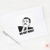 Sticker Rond Ne Veux Pas Massimo Ne Veut Pas (Enveloppe)