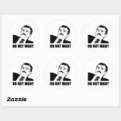 Sticker Rond Ne Veux Pas Massimo Ne Veut Pas (Feuille)