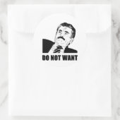 Sticker Rond Ne Veux Pas Massimo Ne Veut Pas (Sac)