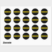 Sticker Rond Ne vivez pas mal, en enduisant la parodie (Feuille)
