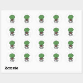 Sticker Rond Ne vous inquiétez pas être appy Funny Tree Pun (Feuille)