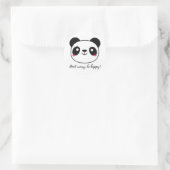 Sticker Rond Ne vous inquiétez pas, soyez heureux ! Slogan (Sac)