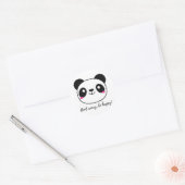 Sticker Rond Ne vous inquiétez pas, soyez heureux ! Slogan (Enveloppe)
