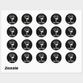 Sticker Rond Ne vous laissez pas tromper par la queue de cheval (Feuille)