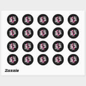Sticker Rond Ne vous laissez pas tromper par la queue de cheval (Feuille)