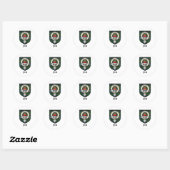 Sticker Rond Neal Clan Crest Badge Tartan (Feuille)