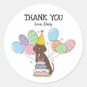 Sticker Rond Neapolitan Mastiff Anniversaire Favoriser Tags Sti