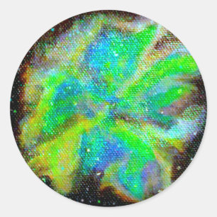 Sticker Rond Nebula et Stardust Scène spatiale cosmique