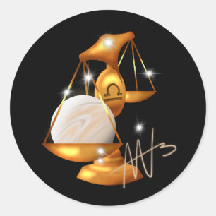 Sticker Rond Nebula Libra Venus Zodiac
