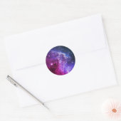 Sticker Rond Nebula tête de singe violet Hipster (Enveloppe)
