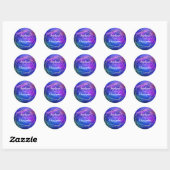 Sticker Rond Nebula violette Art Celestial Mariage d'or géométr (Feuille)
