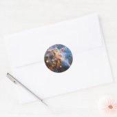Sticker Rond nébuleuse de galaxie spatiale. Les étoiles de l'un (Enveloppe)