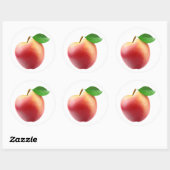 Sticker Rond Nectarine (Feuille)