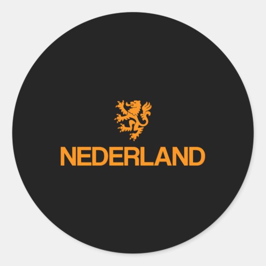 Sticker Rond Nederland Emblem Lion Pays-Bas (Devant)