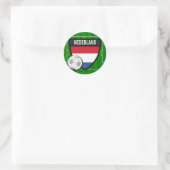 Sticker Rond Nederland Pays-Bas Soccer (Sac)
