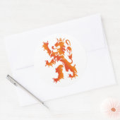 Sticker Rond Nederland wereldkampioen le lion 2014 (Enveloppe)