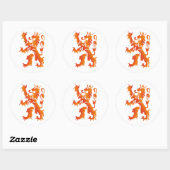 Sticker Rond Nederland wereldkampioen le lion 2014 (Feuille)