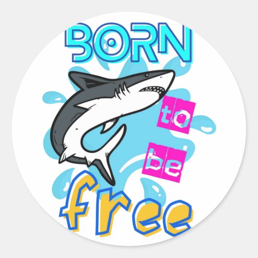 STICKER ROND NÉE POUR ÊTRE LIBRE (Devant)
