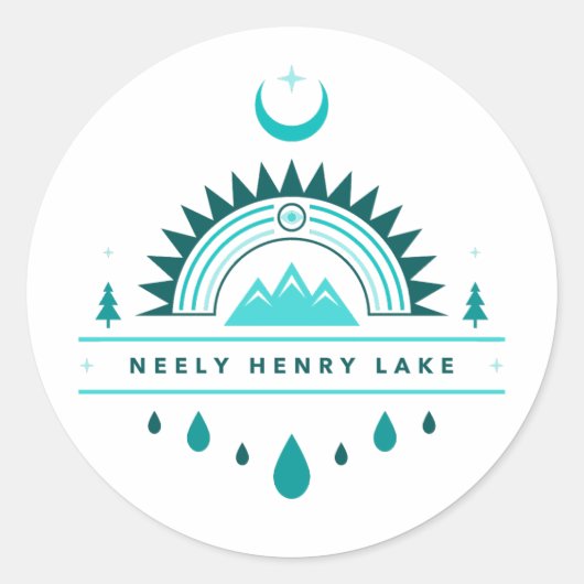 Sticker Rond NEELY HENRY LAKE alabama (Devant)