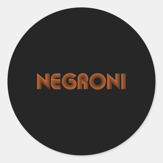 Sticker Rond Negroni Drink Py Streetwear (Devant)