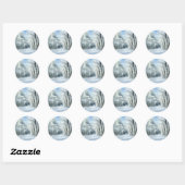 Sticker Rond Neige (Feuille)