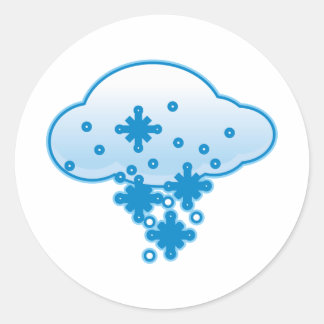 Sticker Rond Neige