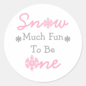 Sticker Rond Neige Beaucoup Amusant Pour Être Un Bébé (Devant)