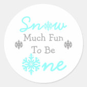 Sticker Rond Neige Beaucoup De Plaisir D'Être Un (Devant)