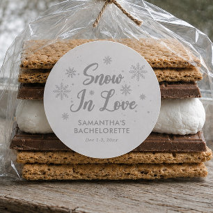 Sticker Rond Neige en amour Enterrement de vie de jeune fille b