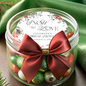 Sticker Rond Neige en amour Fête de Noël pour la future mariée