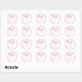 Sticker Rond Neige en amour Flammes de neige baby shower faveur (Feuille)