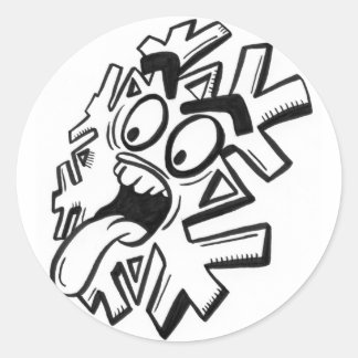 Sticker Rond neige noire