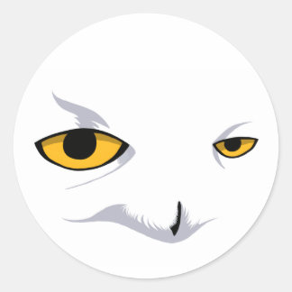 STICKER ROND NEIGE OWL