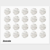 Sticker Rond Neige sur panneau en bois blanc rustique | Vacance (Feuille)
