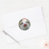 Sticker Rond neigeux, Joyeux Noël (Enveloppe)