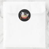 Sticker Rond Neko Ramen (Sac)