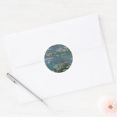 Sticker Rond Nénuphars de Claude Monet, Fleurs Vintages (Enveloppe)